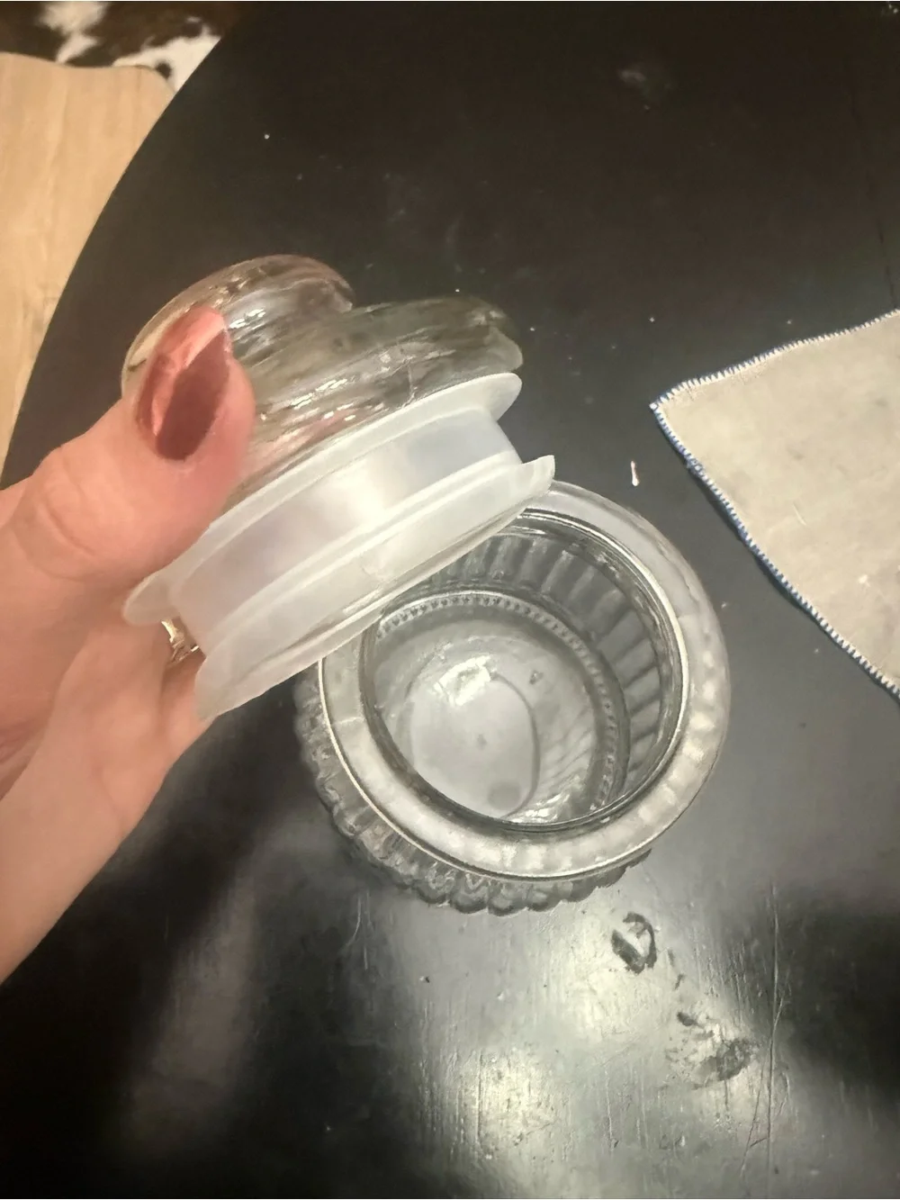 Glass sealed candy jar